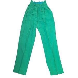 VTG Jill Martin High Rise Pleated Pants Green M USA Made Trousers EUC